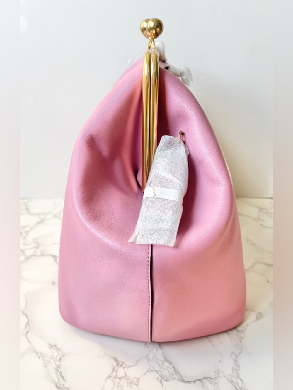 ❌SOLD❌ New Coach Kisslock Large Frame Bag Rose Pink Glovetanned Leather - Picture 6 of 16